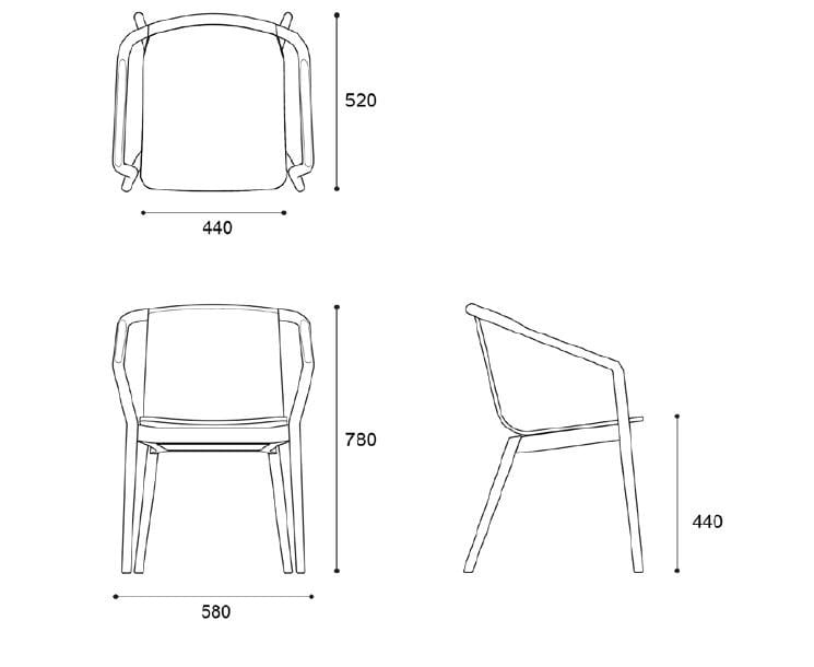 Тканевый стул с подлокотниками SP01 Томас ARCH-00071625 - Вид №5