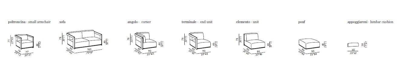 Кресло для сада из технической ткани с подлокотниками Meridiani Claud Open Air ARCH-00056824 - Вид №1