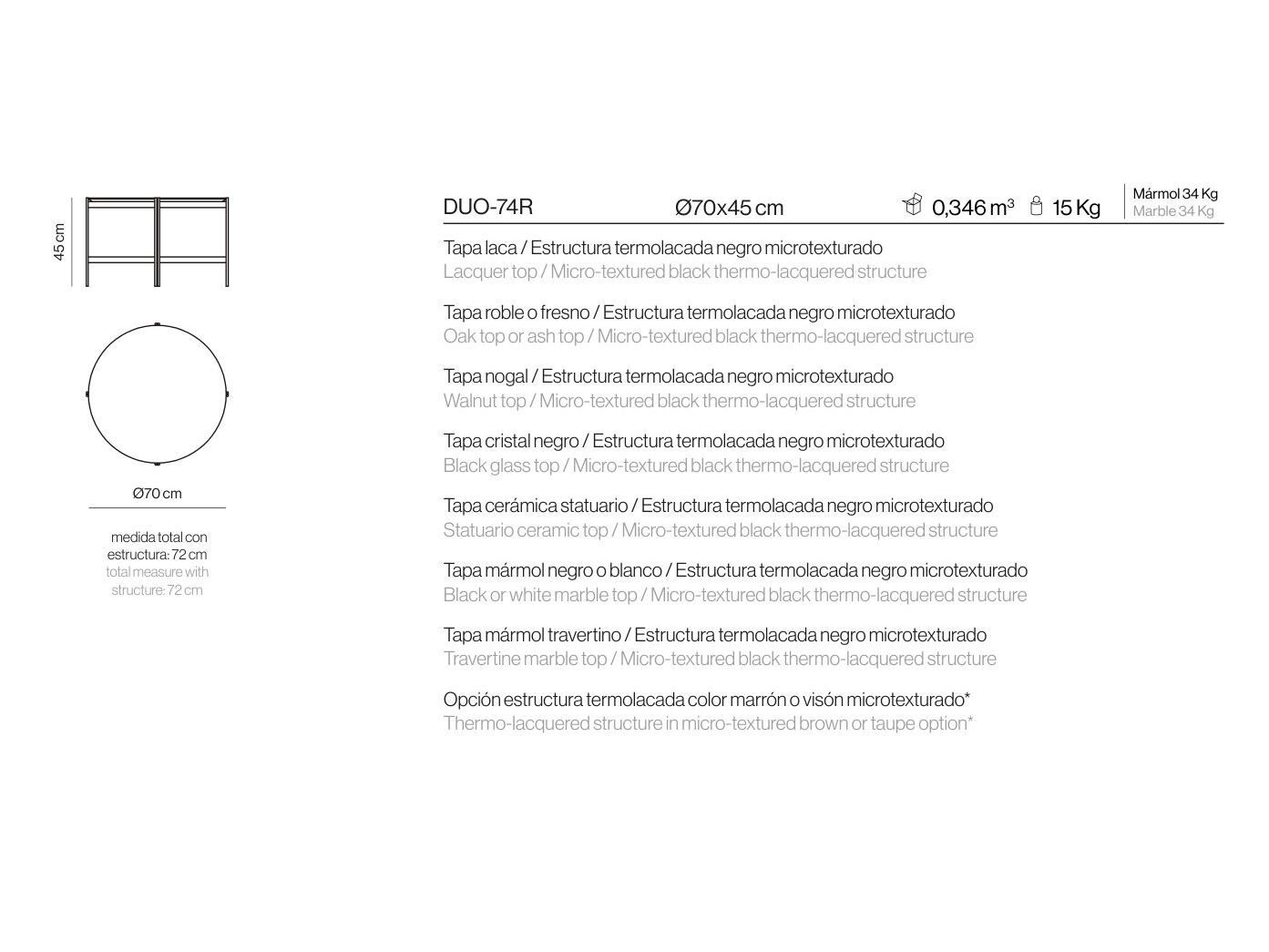 Круглый журнальный столик Kendo Mobiliario Duo ARCH-00132876 - Вид №12