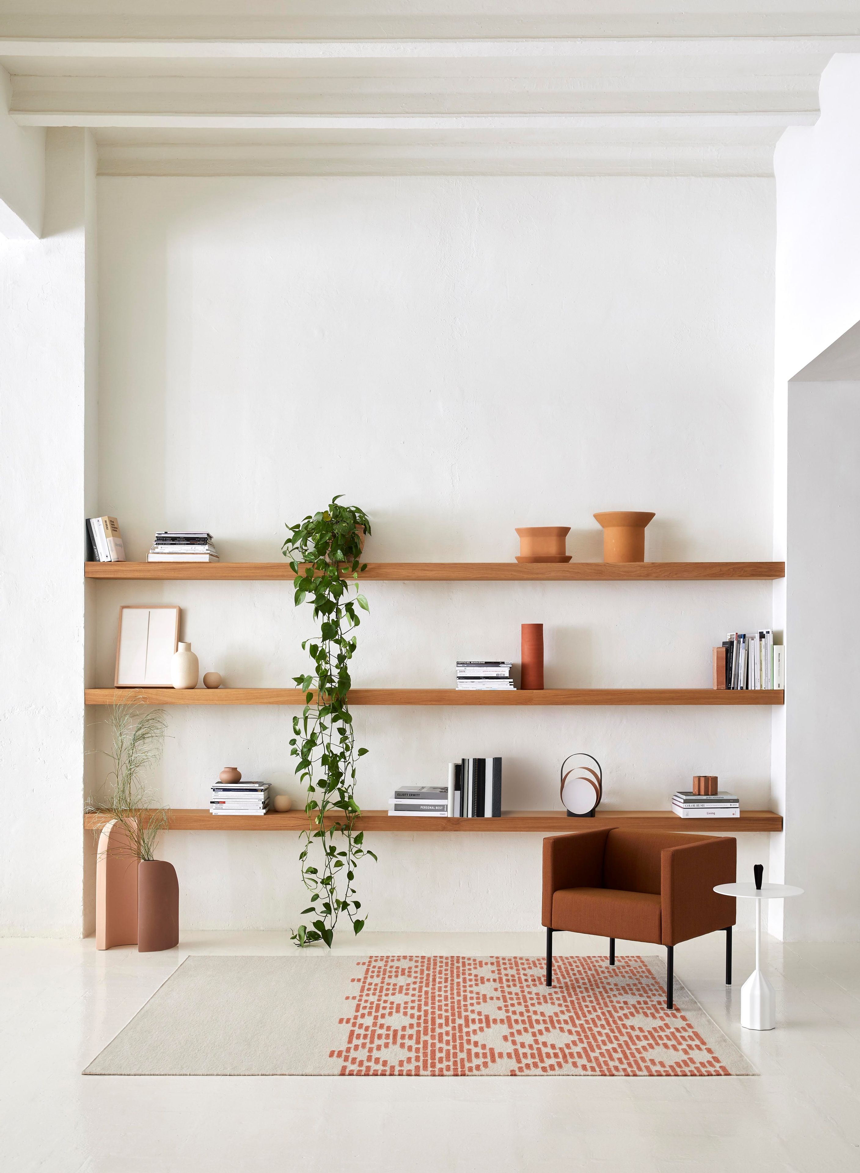 Прямоугольный ковер ручной работы из шерсти с геометрическим рисунком GAN ARCH-00040569 - Вид №1