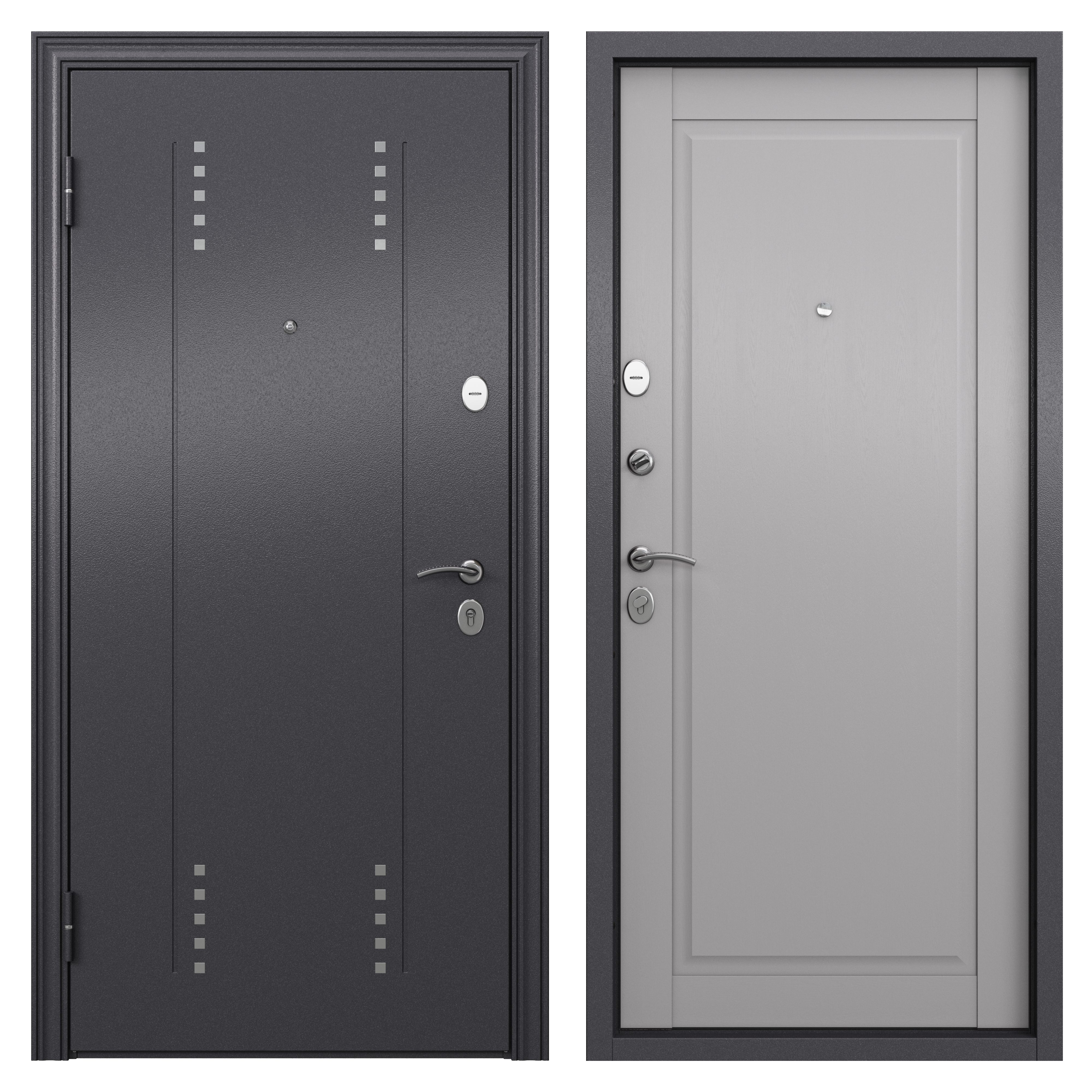84428370 Дверь входная металлическая Страйд Пьемонт 950 мм левая цвет серый STLM-0049891 TOREX