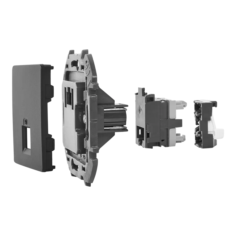 Розетка компьютерная LEXMAN Lilian антрацит для сетей Ethernet 86761344 STLM-0071325 - Вид №4