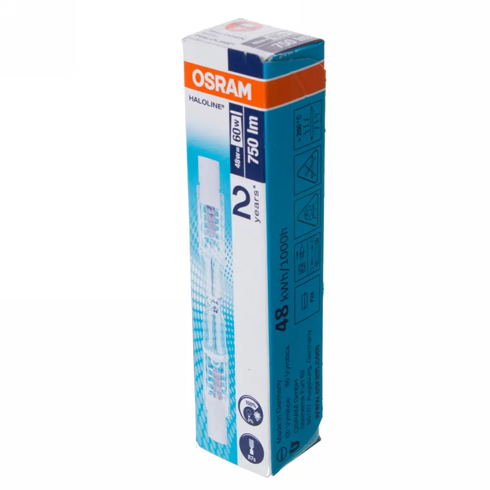 Лампа галогенная Osram R7s 48 Вт свет тёплый белый STLM-2081722 - Вид №1