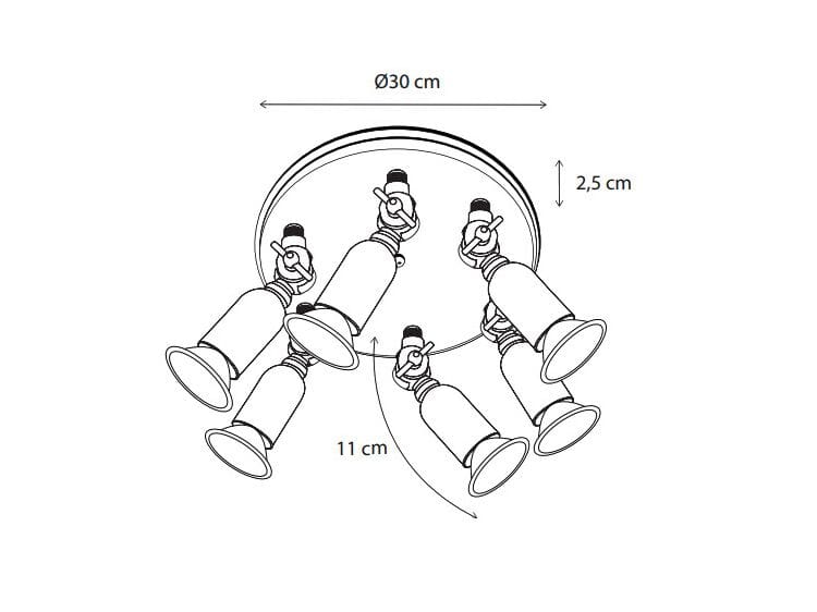 Регулируемая латунная потолочная лампа Authentage Lighting Fiston ARCH-00050653 - Вид №3
