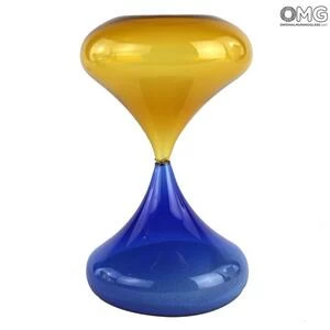 4435 ORIGINALMURANOGLASS Песочные часы - жёлтые - муранское стекло OMG 9 см