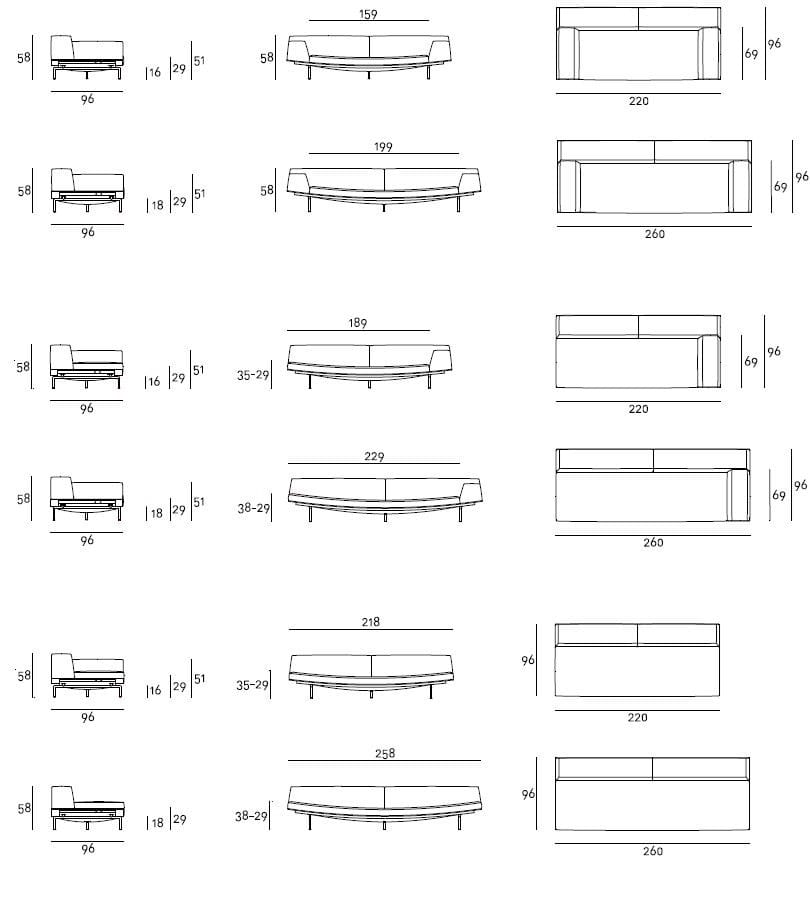 Ткань диван Living Divani Сумо ARCH-00134630 - Вид №4