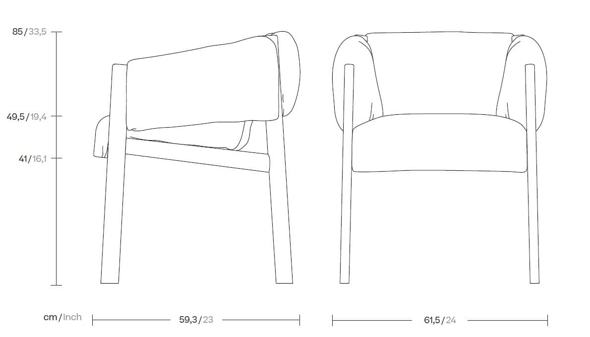 Мягкий стул из ткани Kettal Plumon ARCH-00049066 - Вид №4