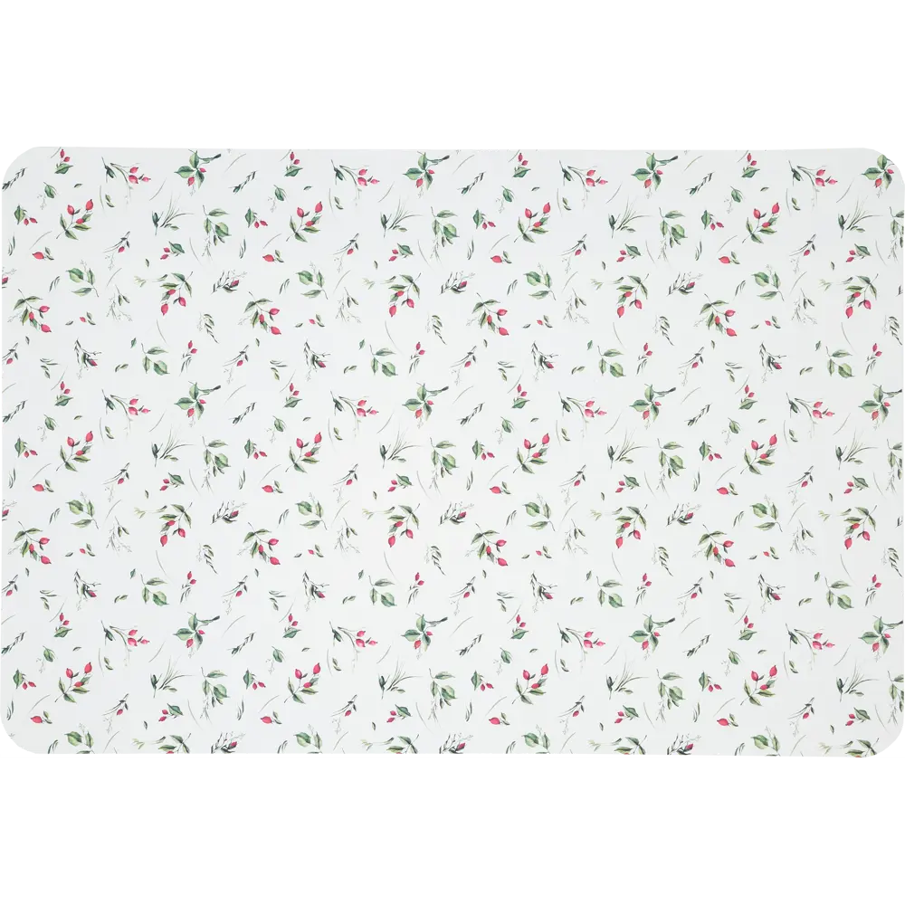 Салфетка-скатерть Карамук 60x90 см прямоугольная ПВХ цвет белый/зеленый/красный 84841758 STLM-2102379 Santreyd 