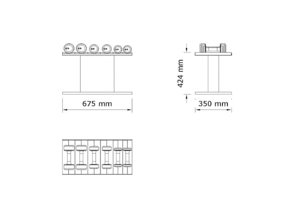Набор гантелей из нержавеющей стали и дерева PENT Colmia ARCH-00065813 - Вид №4