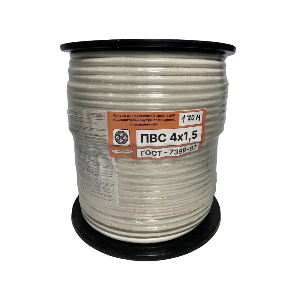 Электрический провод Угличкабель ПВС 4x1.5 на отрез STLM-2027818 - Вид №1