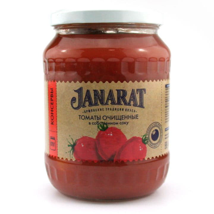 Томаты очищенные в собственном соку Janarat 670 г Santreyd 9687