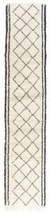 AFOLKI Прямоугольный шерстяной коврик с длинным ворсом и геометрическими мотивами Beni ourain Taa1227be