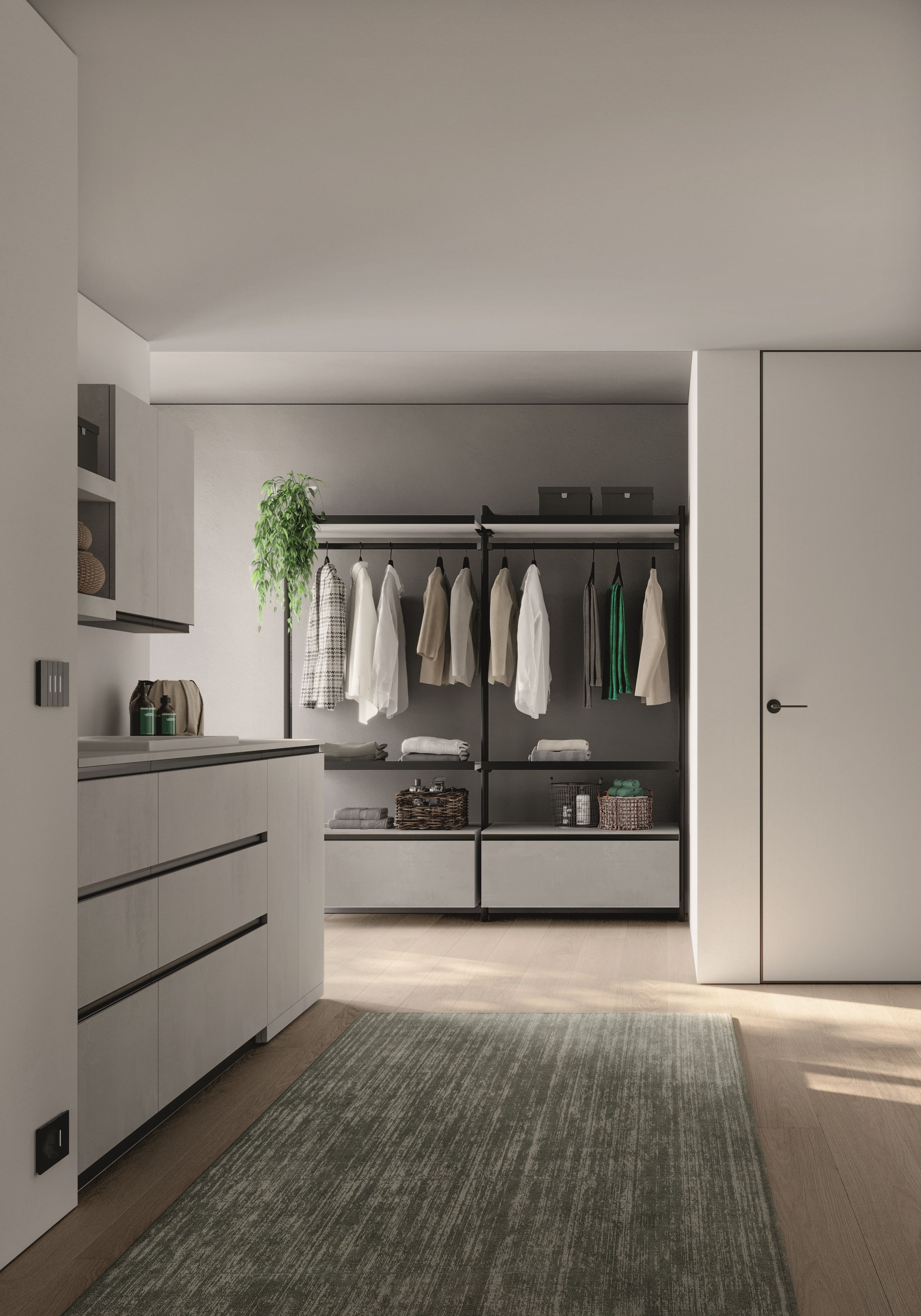 Модульный шкаф для белья Ideagroup пространство-время ARCH-00084098 - Вид №1