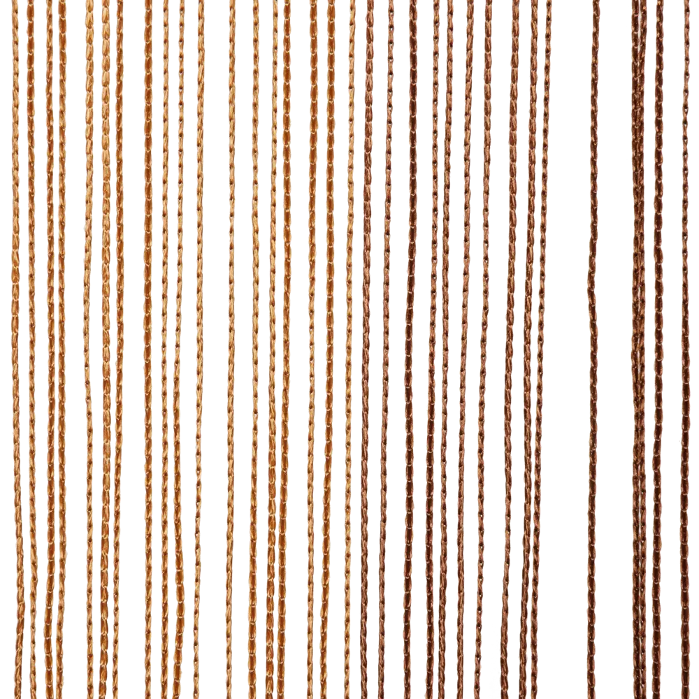 Штора нитяная 150x280 см однотон цвет серо-коричневый/шоколадный INSPIRE STLM-2051732 - Вид №2