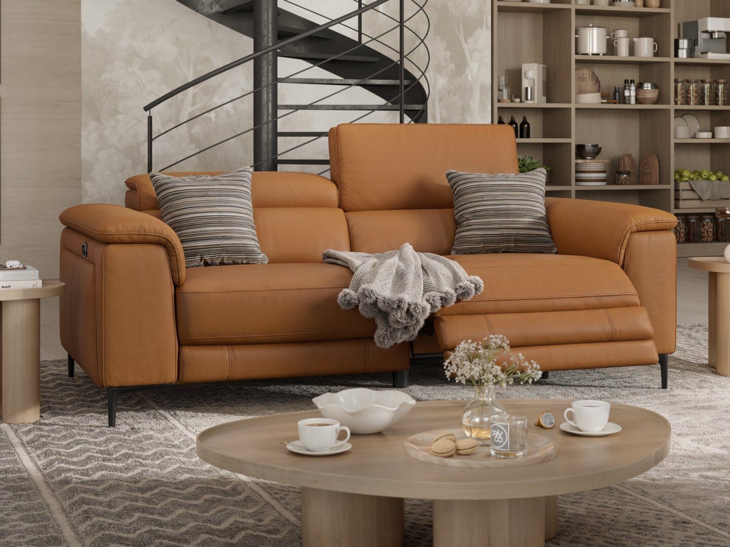 3-местный кожаный диван Sofanella Marino ARCH-00142115 - Вид №3