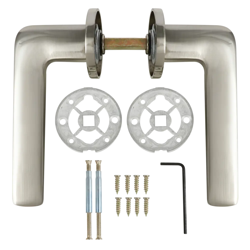 Дверные ручки EDSON EDS-109H-R2 в цвете никель для межкомнатных дверей 85168671 STLM-0059347 - Вид №1