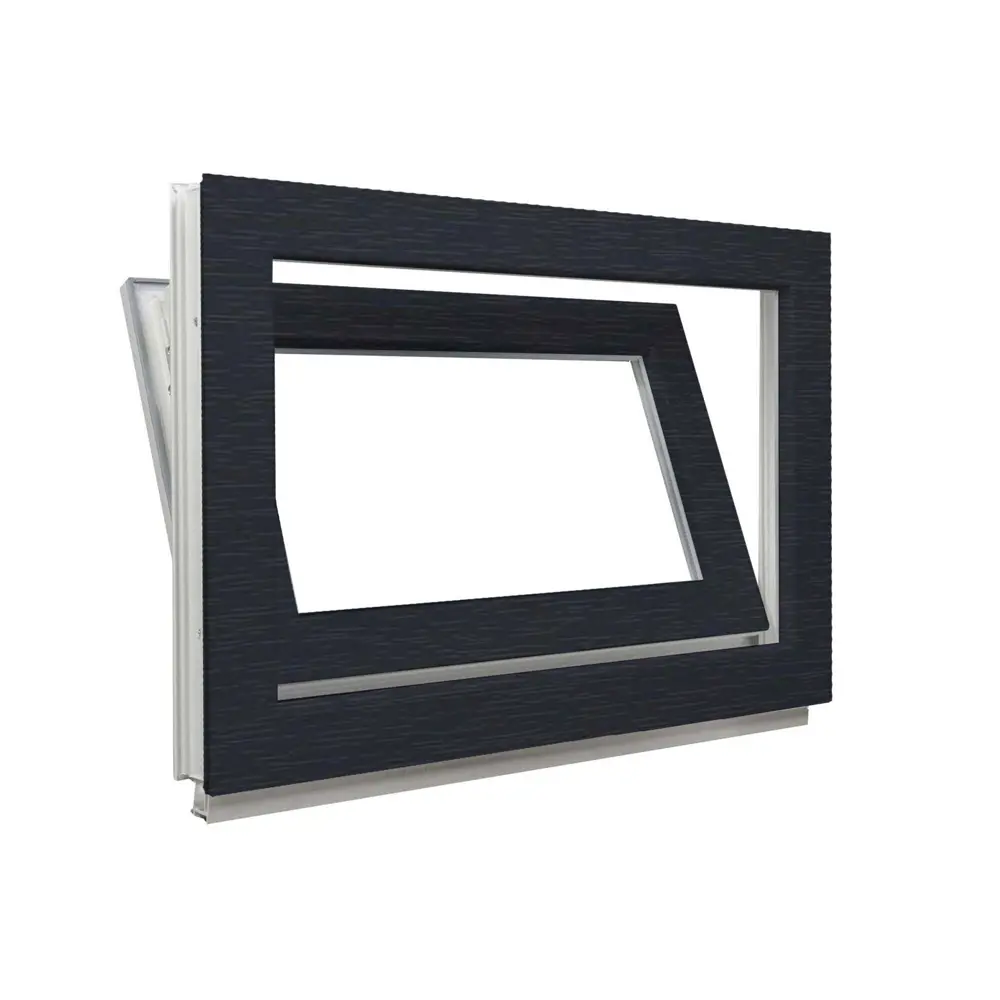 Пластиковое окно ПВХ Veka фрамуга 500x700 мм (ВхШ) двухкамерный стеклопакет белый/серый STLM-2178980 - Вид №2