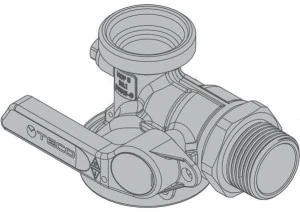 TECO Клапан угловой для однотрубного счетчика газа G6