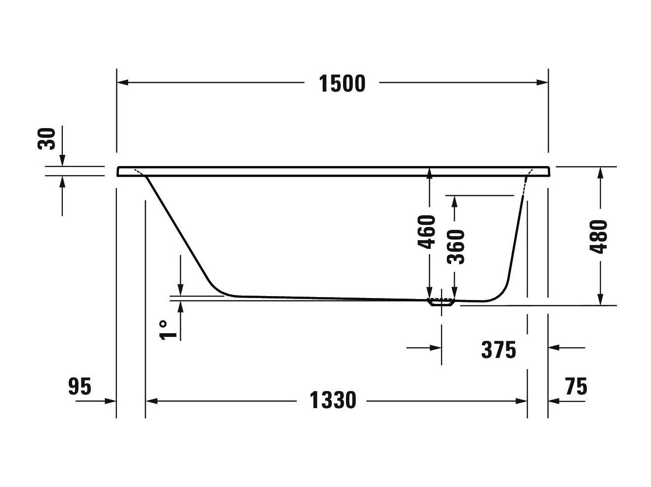 Керамическая прямоугольная ванна Duravit Aurena ARCH-00148238 - Вид №4