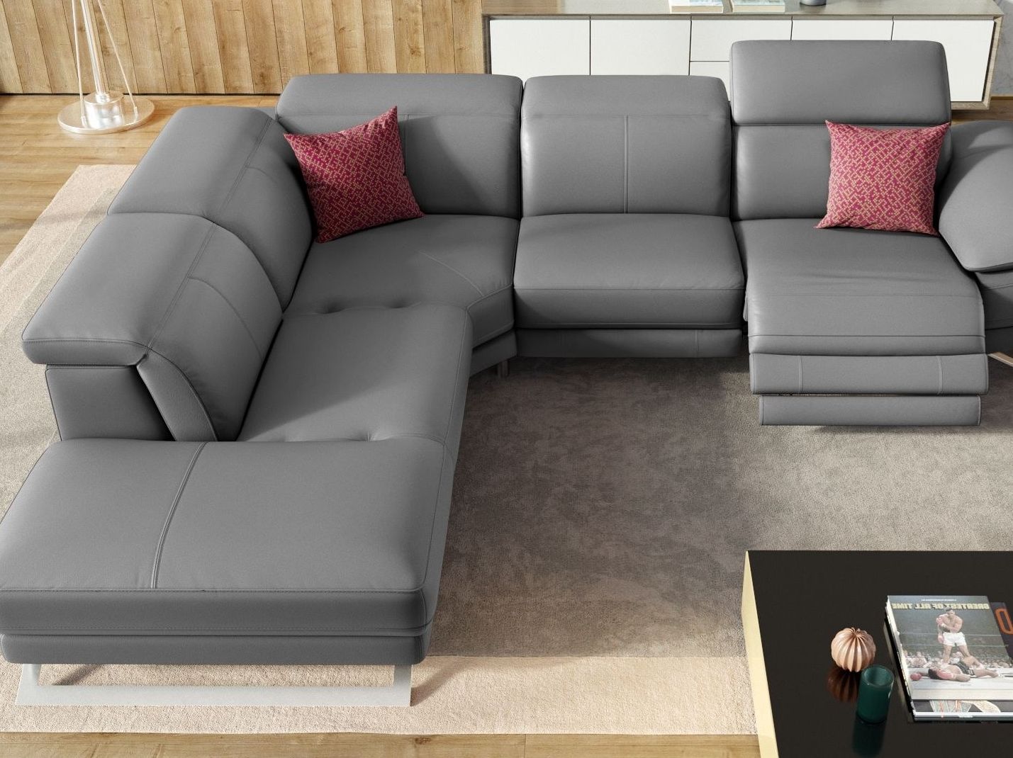 Кожаный угловой диван Sofanella ARCH-00138965 - Вид №3