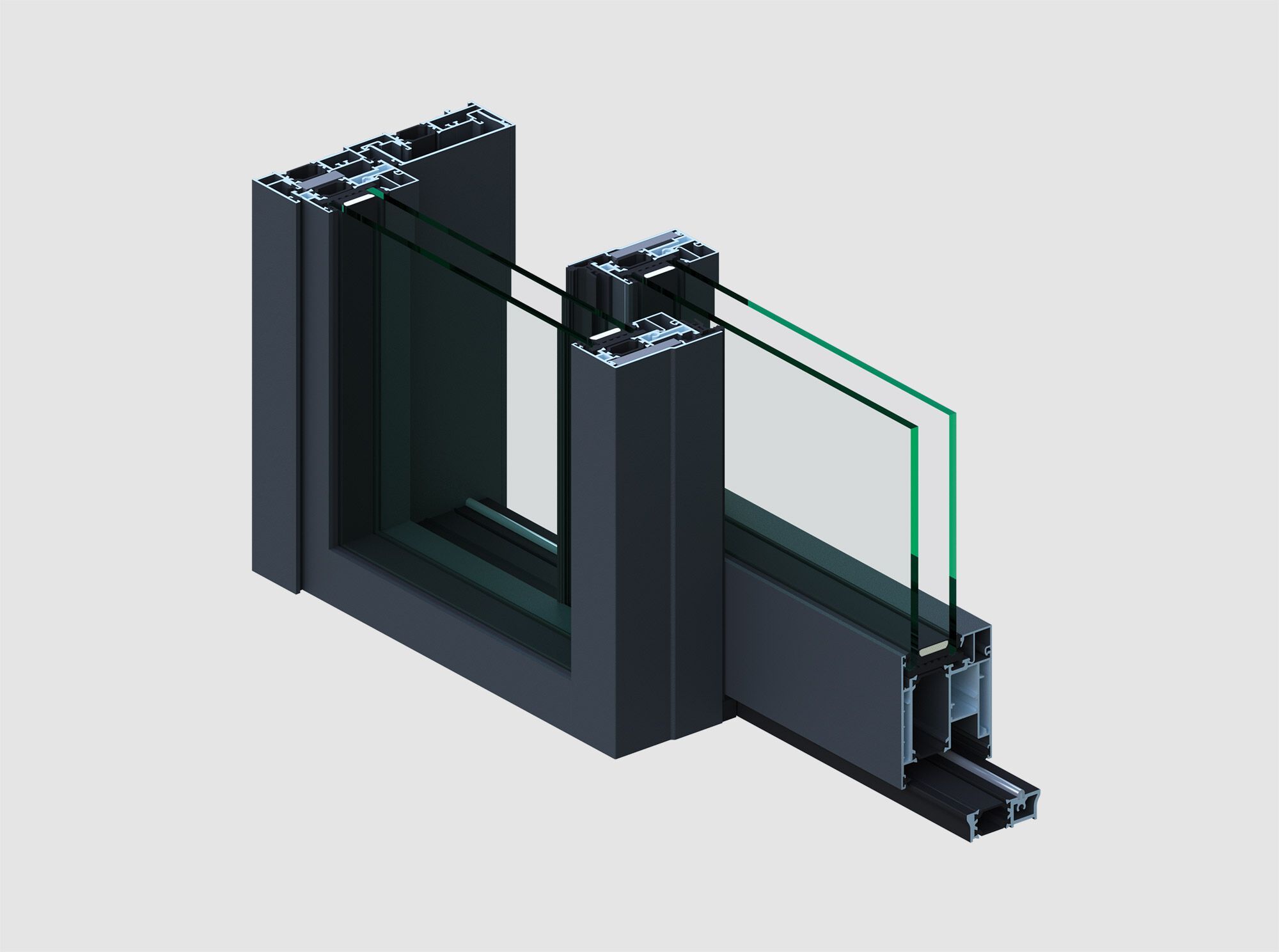 Алюминиевое раздвижное окно QFORT Stars ARCH-00142384 - Вид №1