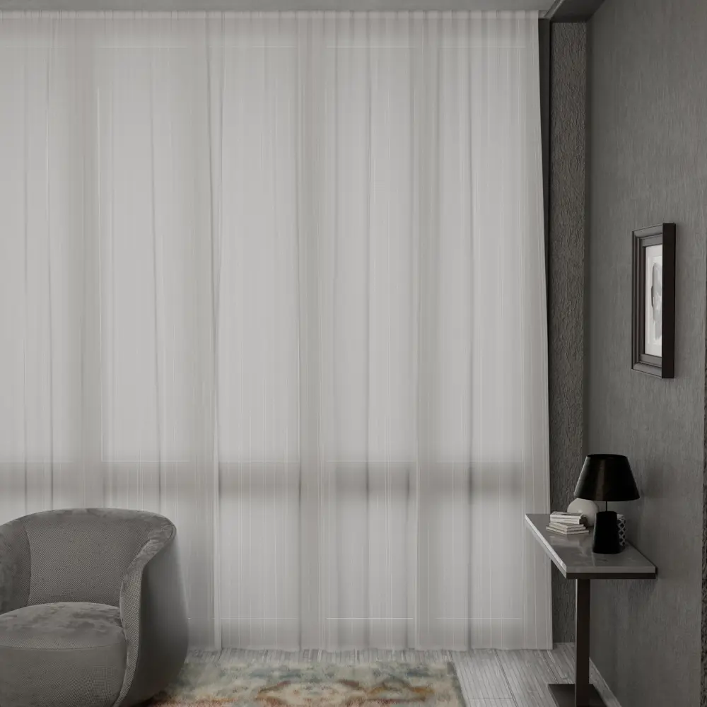 Тюль GARDEN Дождь белый сетчатый 1 м/п 89390617 STLM-1571340 - Вид №2