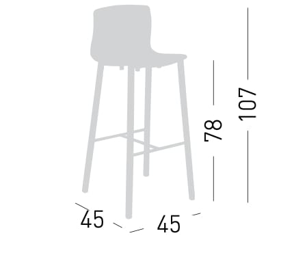 Стул из инженерного пластика с деревянным каркасом GABER ARCH-00074153 - Вид №7