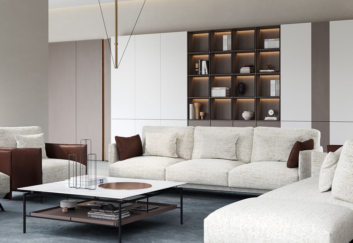 Тканевый диван с полуостровом DRESSY Balma ARCH-00134858 - Вид №5