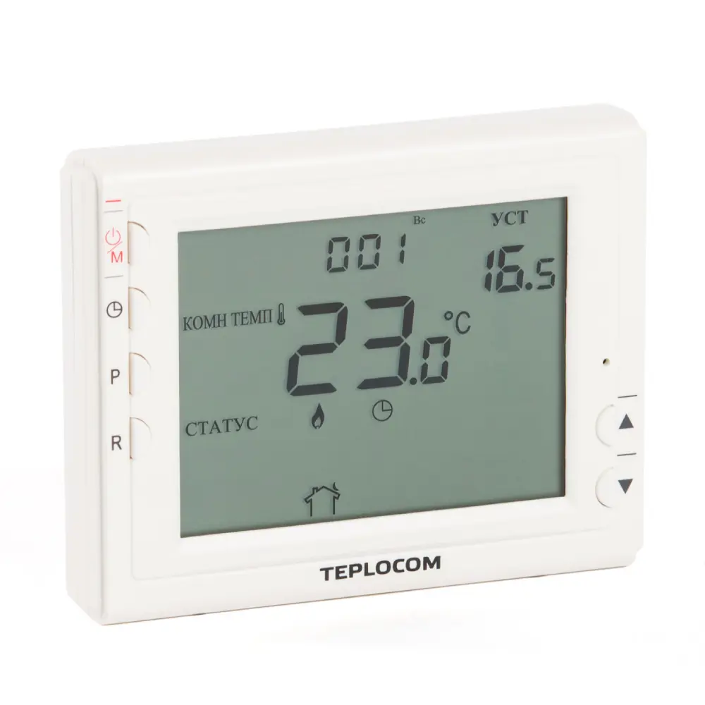 Термостат комнатный Teplocom TS-Prog-2AA/8A электронный программируемый цвет белый STLM-2191979