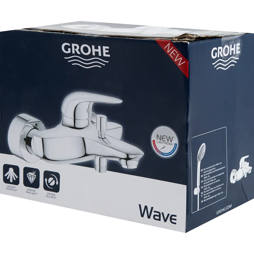 Смеситель для ванны Grohe Wave 32286001 однорычажный цвет хром STLM-2134331 - Вид №4