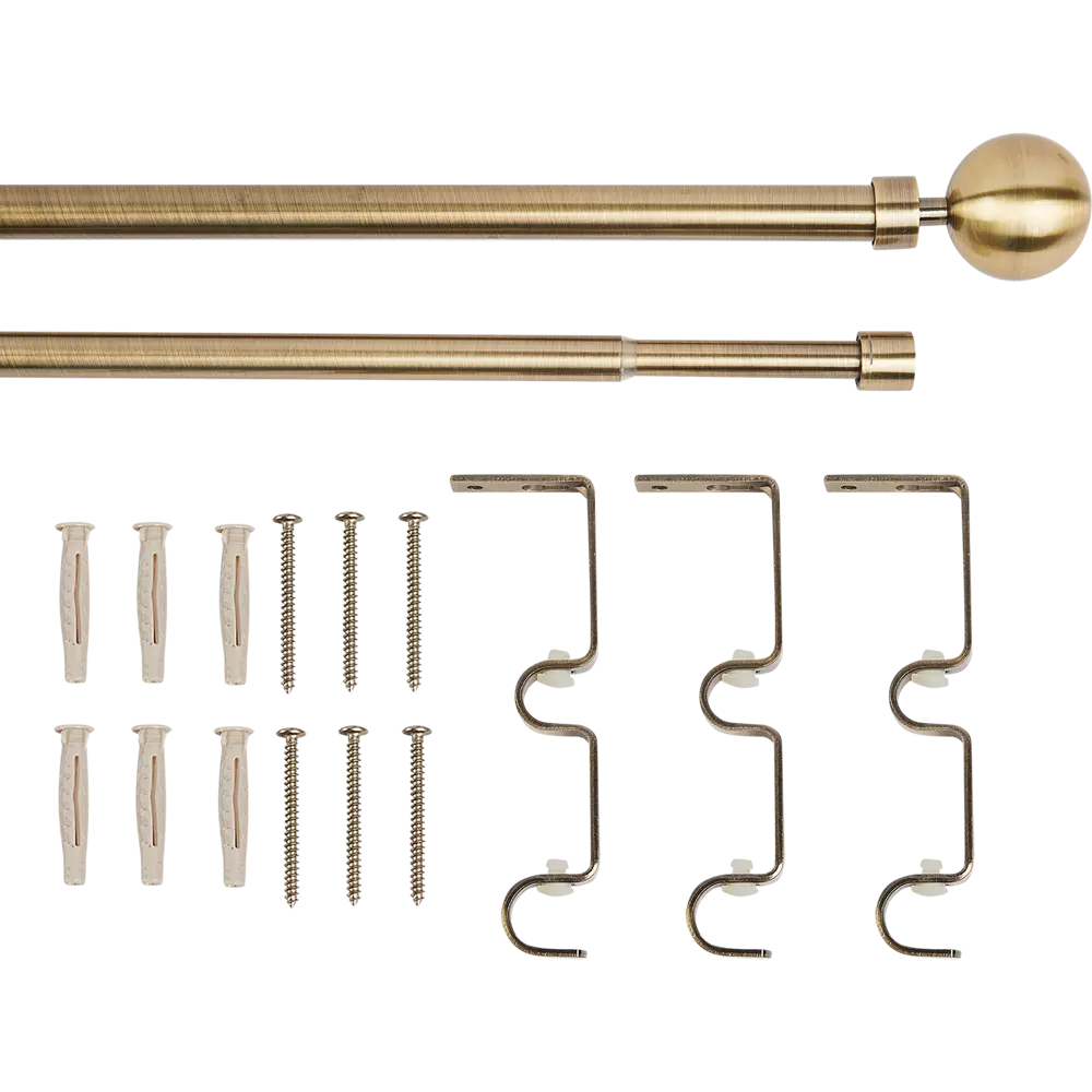 INSPIRE Двухрядный карниз Шар для портьер и тюля 160-300 см 84407280 STLM-0049467 - Вид №1