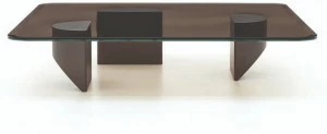 Minotti Низкий квадратный стеклянный журнальный столик Wedge