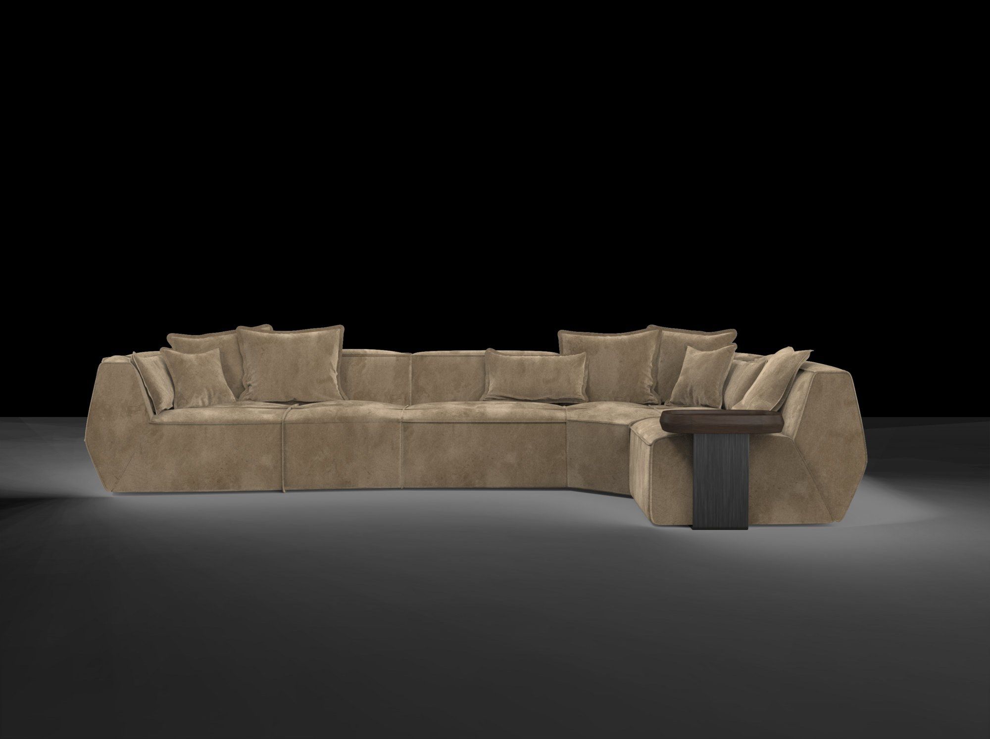 Кожаный изогнутый диван GHIDINI1961 Infinito ARCH-00089399 - Вид №32