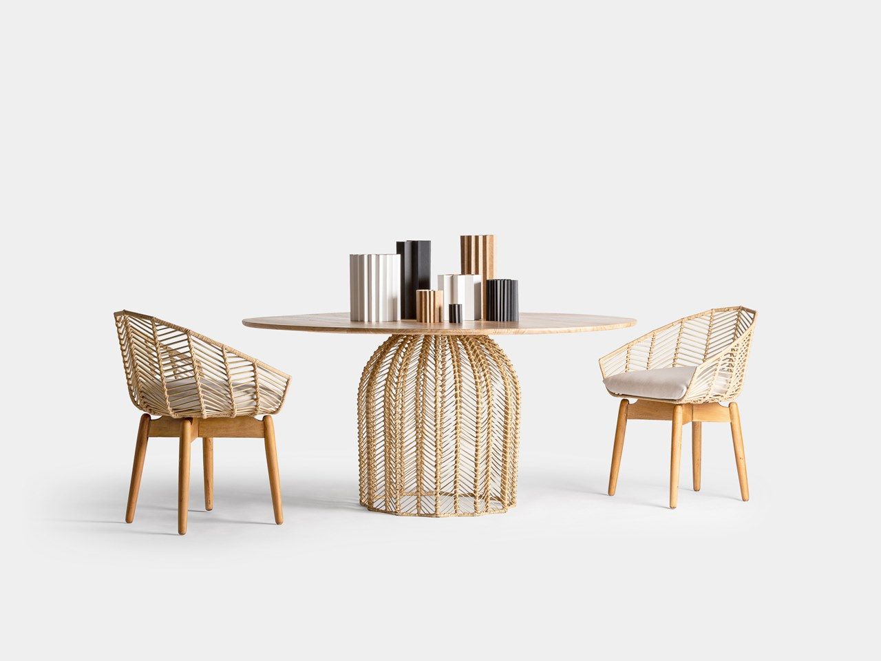 Стул из ротанга и красного дерева Vical Home Plissé Rattan ARCH-00126179 - Вид №5