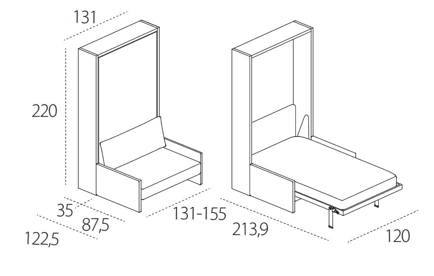 Диван-трансформер из ткани CLEI ARCH-00138476 - Вид №17