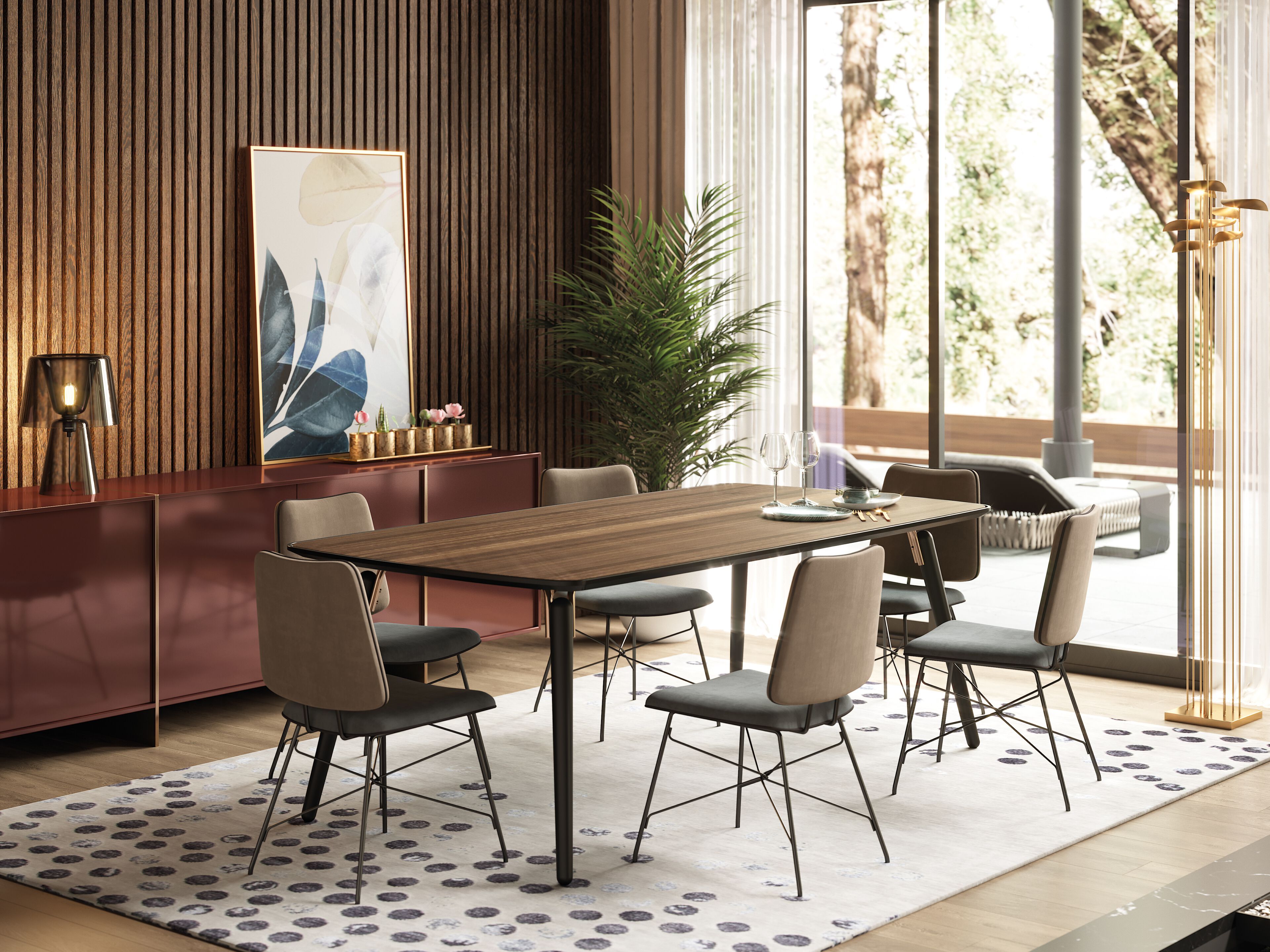 Деревянный прямоугольный обеденный стол PRADDY Metro ARCH-00126747 - Вид №2