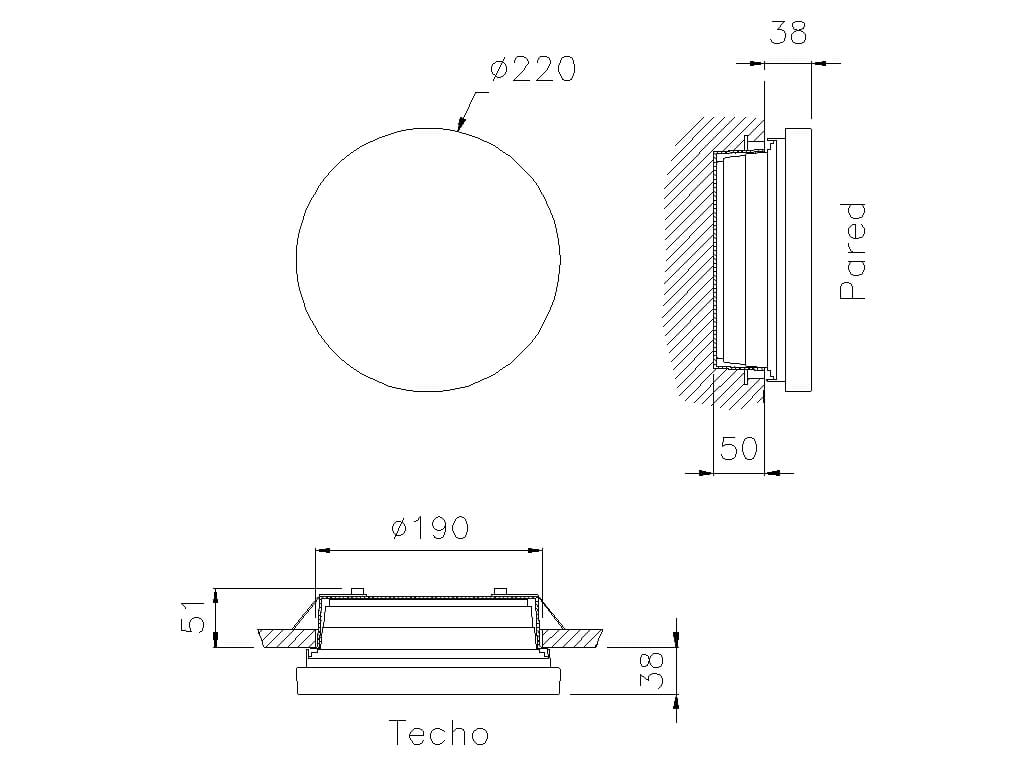 Утопленный потолочный светодиодный аварийный свет DAISALUX SOL ARCH-00060397 - Вид №2