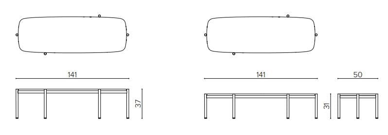 Низкий прямоугольный журнальный столик из каррарского мрамора True Design Blade Coffee ARCH-00067131 - Вид №5