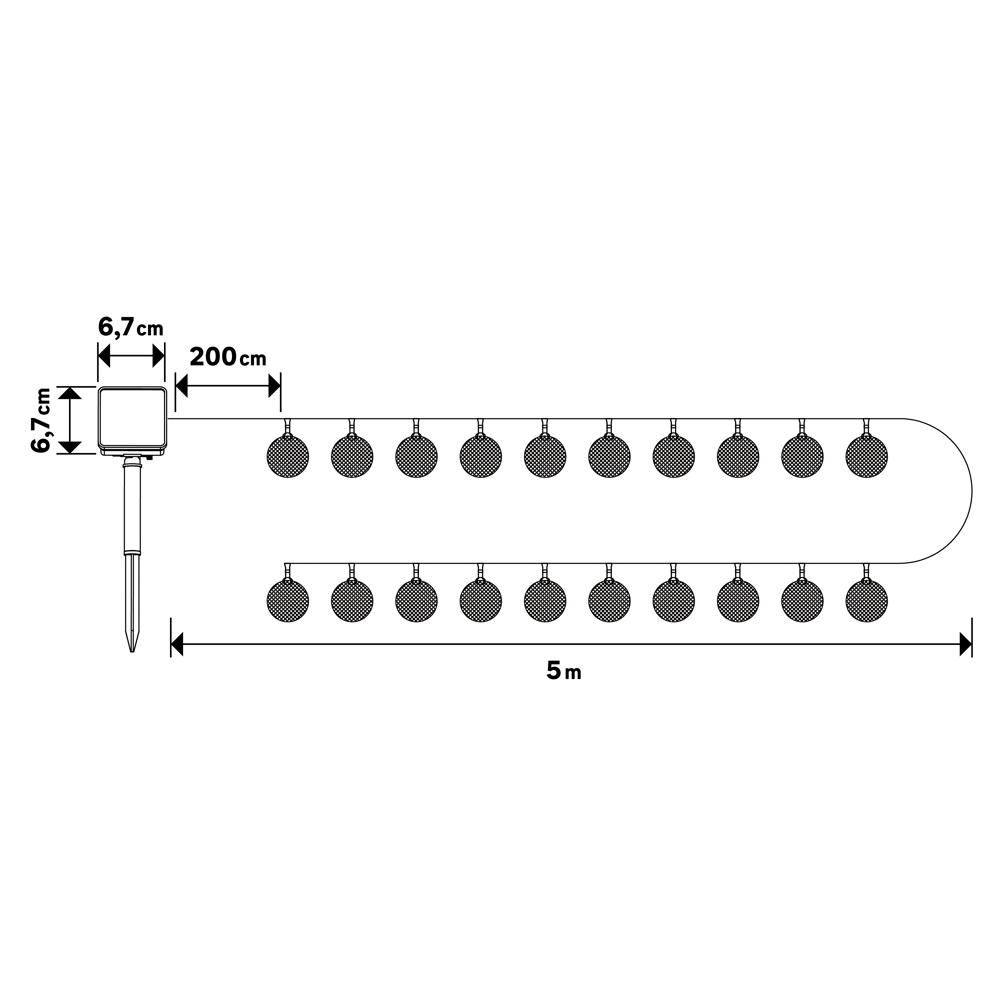 Солнечная гирлянда INSPIRE Barelas для садового декора 5 метров 84692981 STLM-0933895 - Вид №5