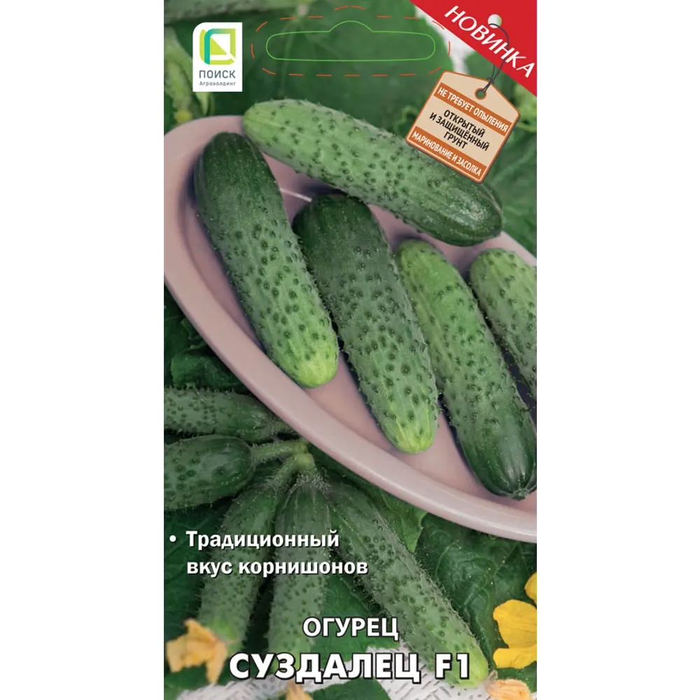 Семена огурца Суздалец F1 - ранний урожай для открытого грунта 89401121 ПОИСК STLM-1563154