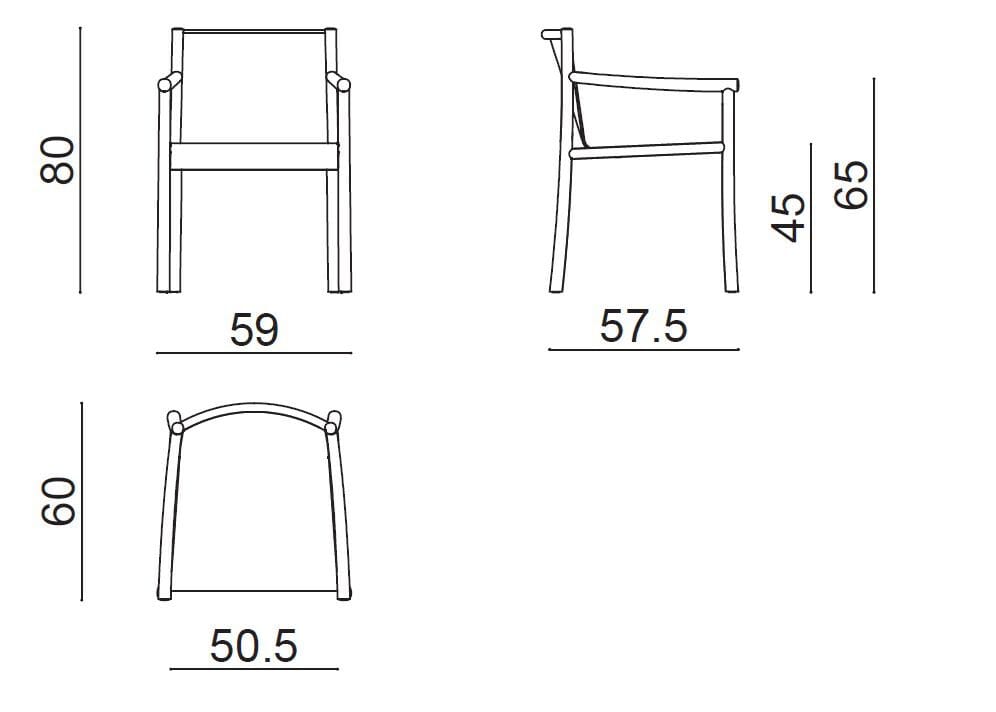 Деревянный стул с подлокотниками Arper Ката ARCH-00041468 - Вид №5