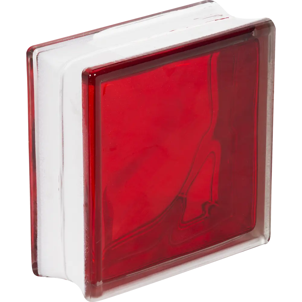 Стеклоблок Богема Волна цвет ярко-рубиновый VITRABLOCK STLM-2052119