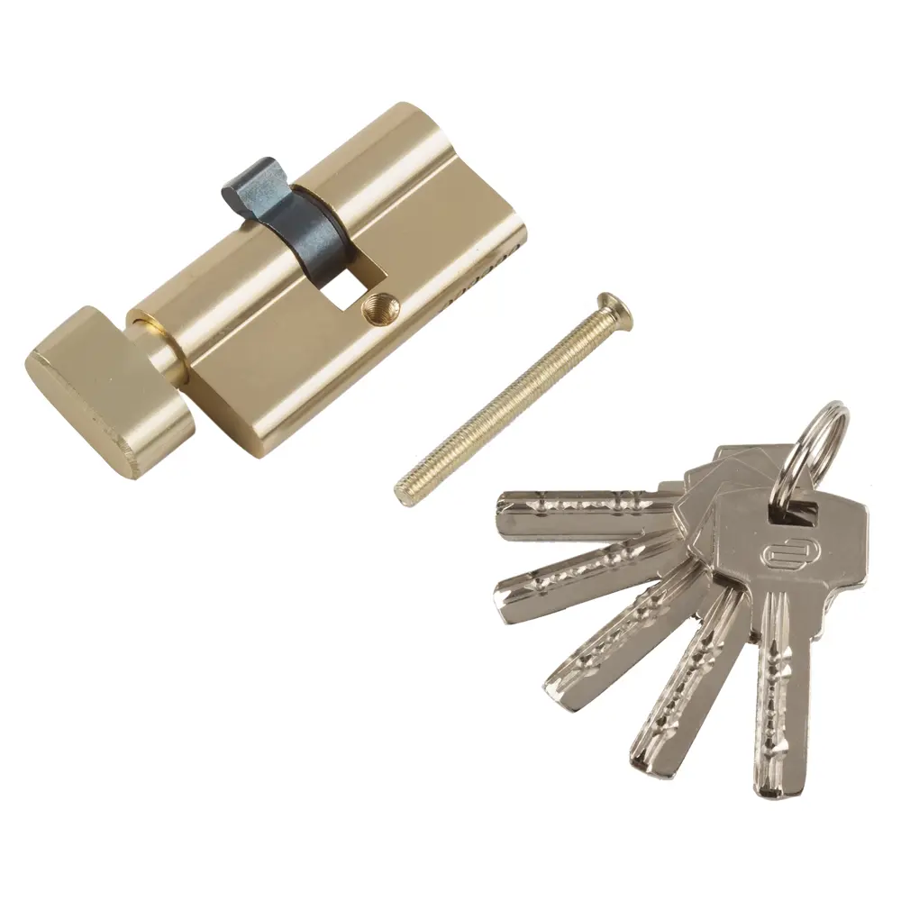 Цилиндр Standers ключ/вертушка 30х30 золото, TT-CAB816 STLM-2110661 - Вид №1