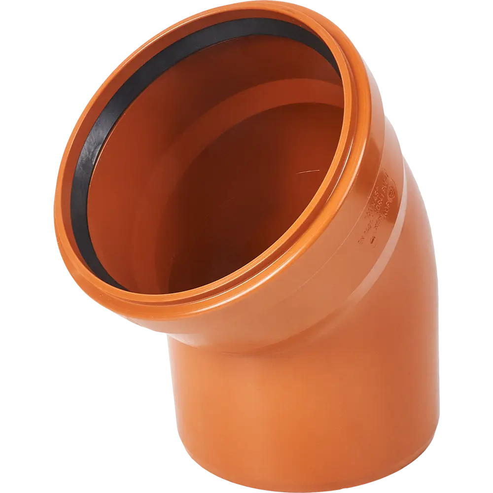 Отвод Хемкор d160 мм 45° пластиковый для наружной канализации STLM-2137359