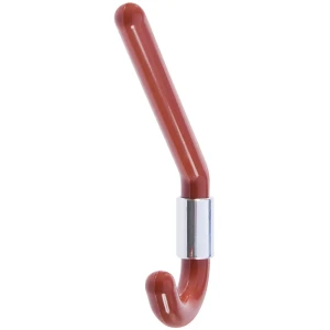 Крючок пластик цвет черешня/хром