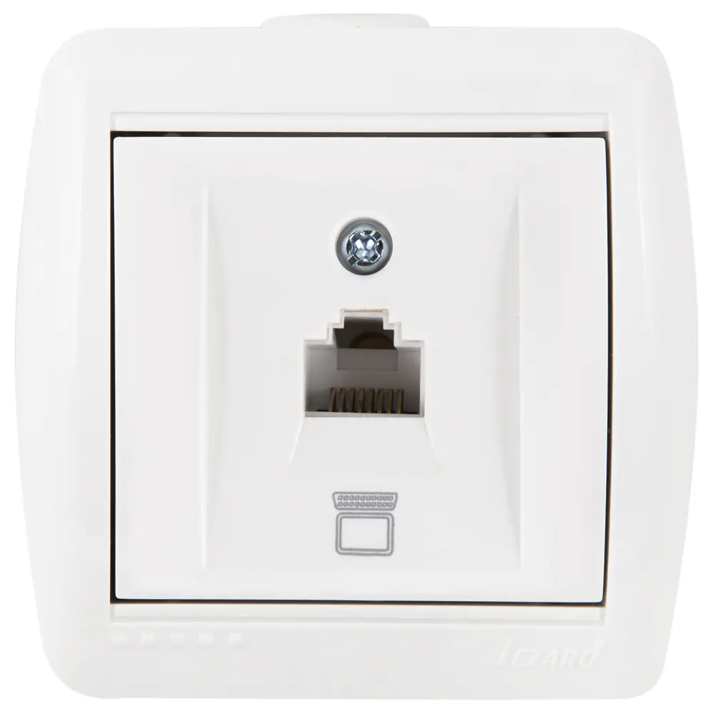 Розетка компьютерная накладная Lezard Nata RJ45, цвет белый STLM-2209510