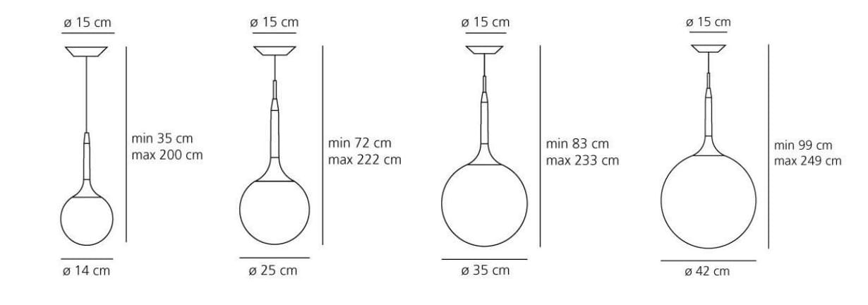 Подвесной светильник из дутого стекла Artemide Castore ARCH-00098484 - Вид №6
