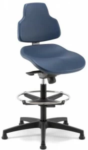 Linea Fabbrica Офисный стул с 5 спицами из кожзаменителя с подставкой для ног Joko