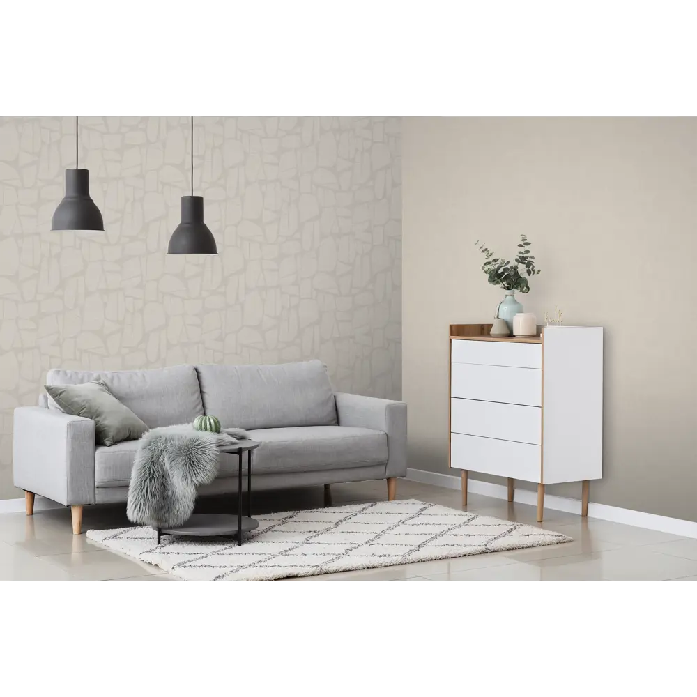 Обои флизелиновые Victoria Stenova ScandiId бежевые 1.06 м VS589958 STLM-2186141 - Вид №4