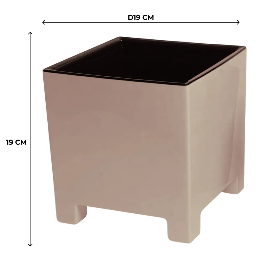 Кашпо Evergreen Design Сигма 17x19x19 см v5.5 л пластик фраппе STLM-2078015 - Вид №2